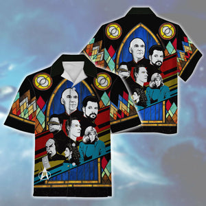 Star Trek The Next Generation Retro Character Squares Cool Hawaiian Shirt