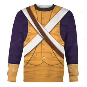 American Infantry-Full Marching-1776-1783 Uniform Hoodie Sweatshirt Sweatpants