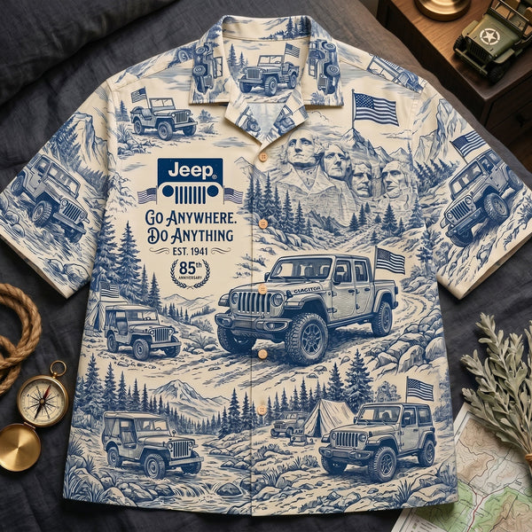 Off Road Adventure Blue America 250 Mountain Toile - Hawaiian Shirt LA02 