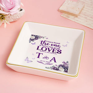 My Soul Loves Song Of Solomon 3:4 - Personalized Jewelry Dish - Gift For Wife, Anniversary, Engagement, Wedding, Marriage Gift - NA94