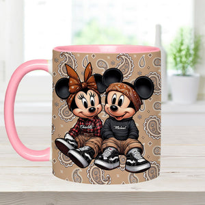 Chicano Mouse Couple - Personalized Mouse Accent Mug - DN100