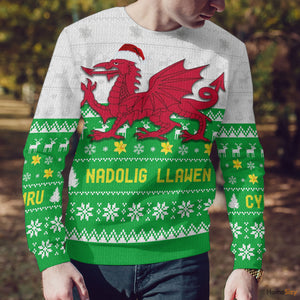 Dragon Wales Ugly Christmas Sweater For Men And Women