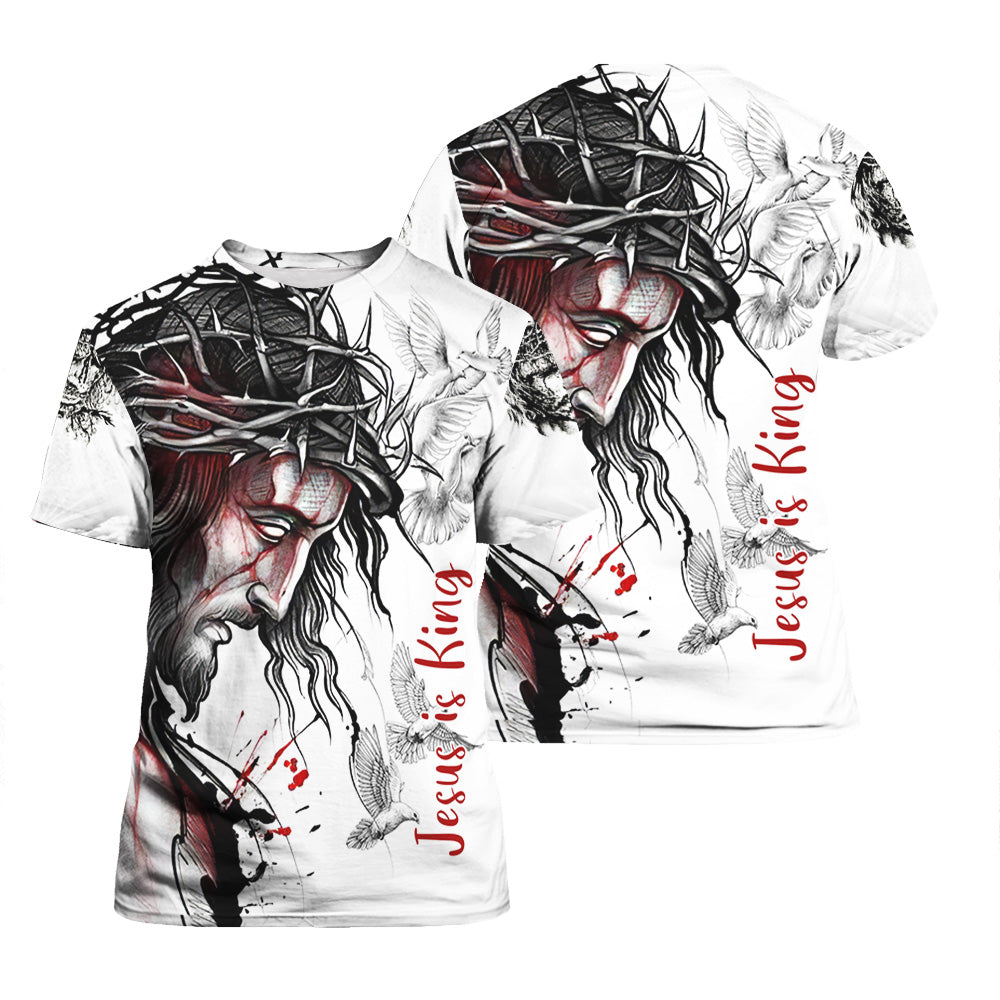 Jesus Is King Jesus Tattoo White T-shirts - Gift For Men And Women