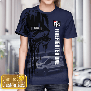 Personalized Veterans Firefighter One, Sparta, New Jersey 3D T-Shirt