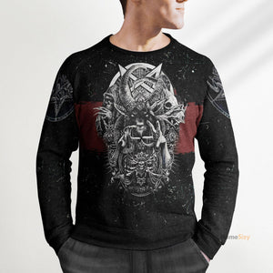 Satanic Skull Ugly Christmas Sweater For Men And Women