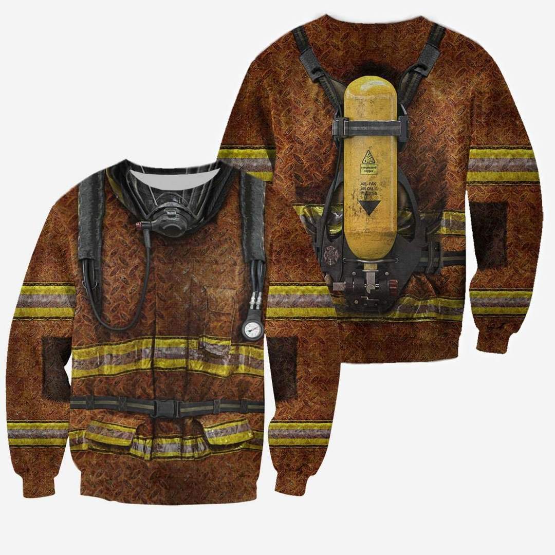 Firefighter All Over Print Sweater For Men & Women Colorful