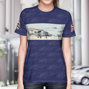 Veterans 815 Naval Air Squadron Wildcat 3D T-Shirt