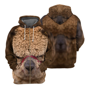 Alpaca 3D All Over Printed Hoodie For Men, Women