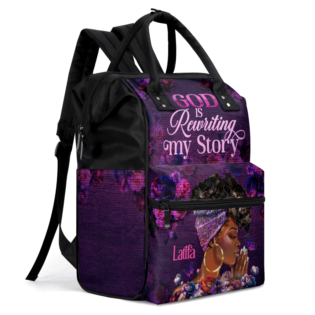 Rewrite Backpack God Is Rewriting My Story - Personalized Christian Duckbilled Backpack ...