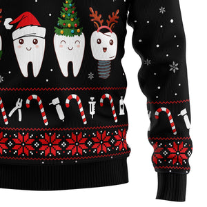 Dental Squad Ugly Christmas Sweater - Funny Gift For Friend , Family Member