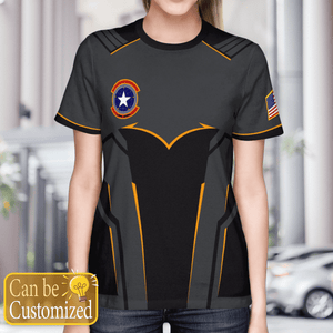 Personalized Veterans Texas Air National Guard, Communications Squadron T-Shirt 3D