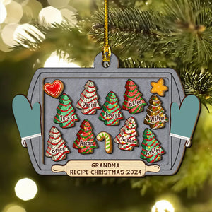 Recipe For Christmas Cute Cookies - Personalized Wood Ornament - Gift For Family Members - NA94