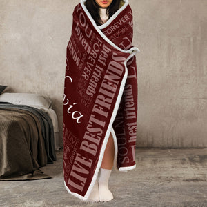 My Love Soul Mate - Personalized Wearable Hooded Blanket - Gift For Couples, Lovers - NA94