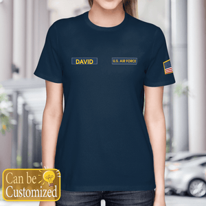 Personalized US Air Force Veteran UH-1 Huey T-Shirt