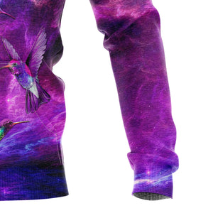 Hummingbird Purple Sky Hoodie For Men And Women