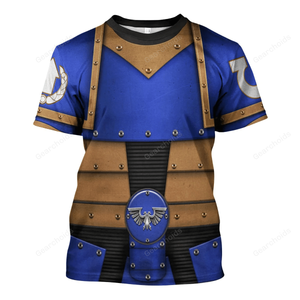 Pre-Heresy Ultramarines Legion In Mark II Crusade - Costume Cosplay T-shirt WHHS151