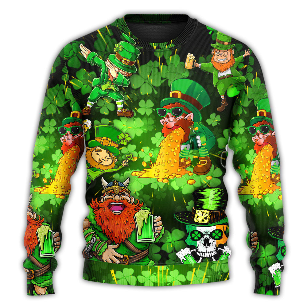 Irish Beer St Patrick's Day Viking Skull Leprechaun Gnome Ugly Sweaters
