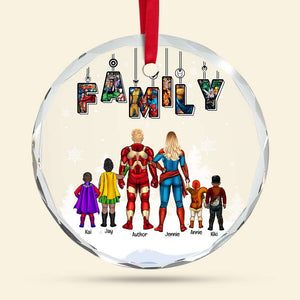 We Are A Super Hero Team - Personalized Acrylic Ornament - Gift For Family Members - CL02 NA94