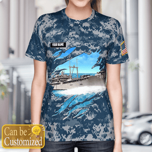 Personalized Veterans U.S.S. Grand Canyon (Ad-28) 3D T-Shirt