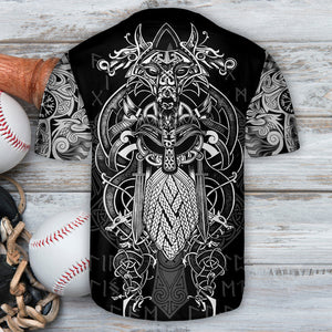 Viking Warrior Blood Pattern Baseball Jersey