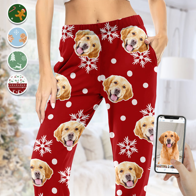 Custom Photo Be Merry And Shine Bright - Gift For Pet Lovers - Personalized Pajama Pants NA94