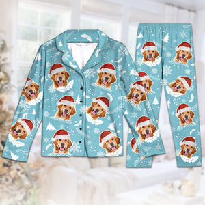 Custom Photo Happy Pawlidays, Christmas Is Coming - Christmas Gift For Pet Lovers - Personalized Pajama NA94