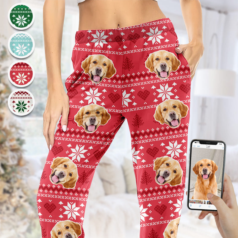 Custom Photo Christmas Is Coming To Town - Gift For Pet Lovers - Personalized Pajama Pants NA94