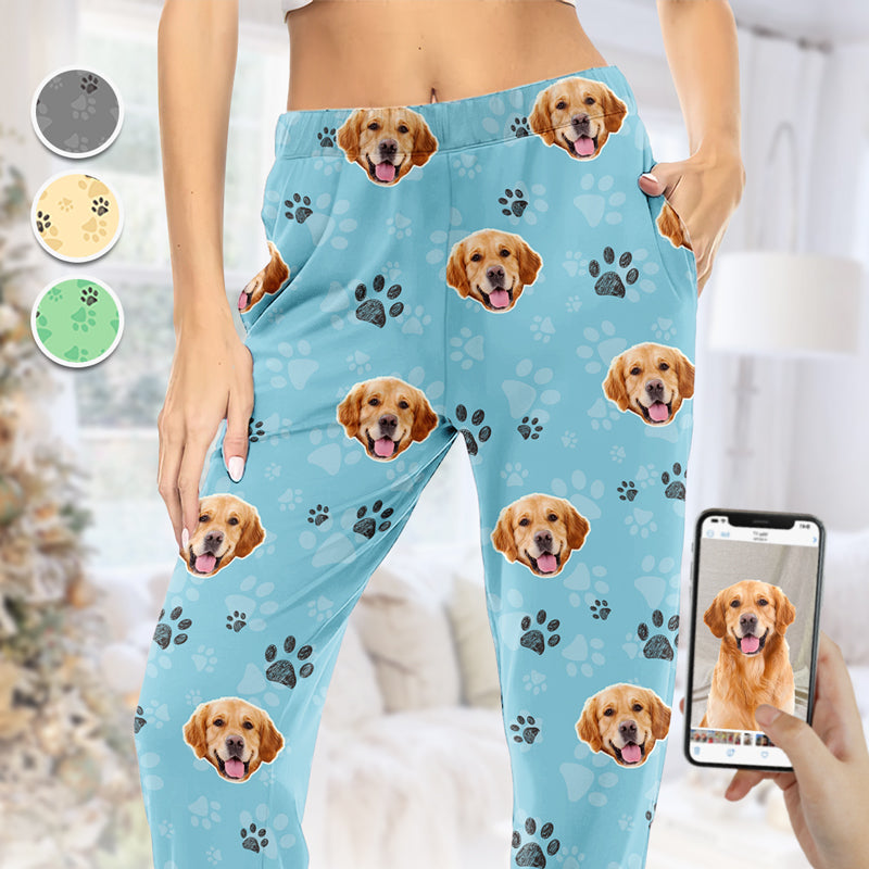 Custom Photo Custom Photo My Dog Thinks I'm Cool - Christmas Gift For Pet Owners, Pet Lovers - Personalized Pajama Pants NA94