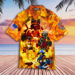 911 Memorial Day Firefighter Family Country Feel Safe Patriotic Hawaiian Shirt