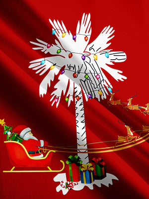 Gifts Is Left Near The Coconut Tree Santa Claus - Hawaiian Shirt