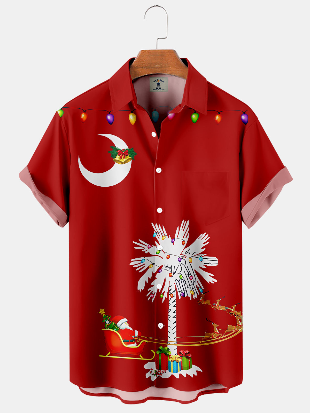 Gifts Is Left Near The Coconut Tree Santa Claus - Hawaiian Shirt