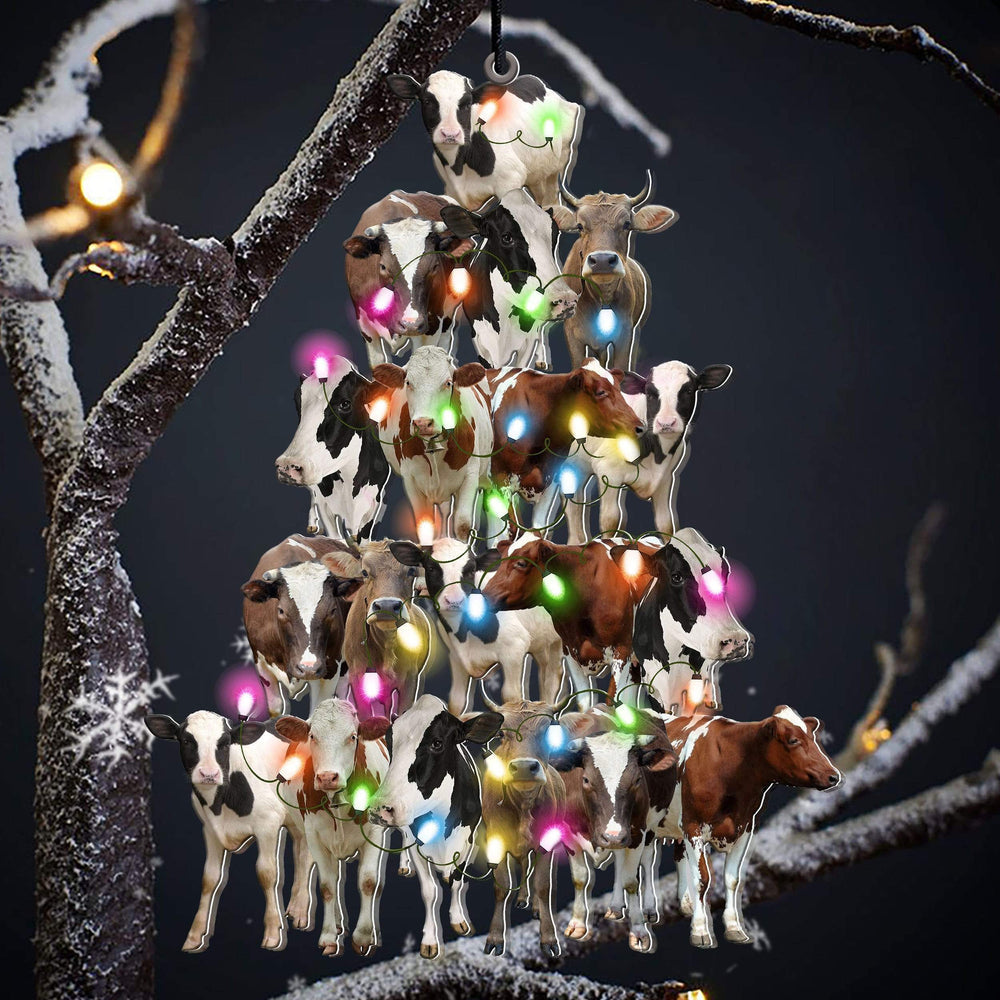 Cow Lovely Tree Gift Ornament - Gift For Farmers, Cow Lovers