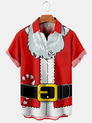 Christmas Fun Santa Claus Clothes - Costume Cosplay Hawaiian Shirt