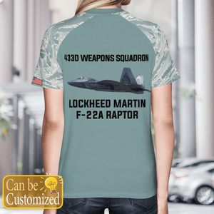 Personalized Veterans Air force Weapons School- 433d Weapons Squadron 3D T-shirt