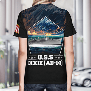 Veterans U.S.S. Dixie (Ad-14) 3D T-Shirt