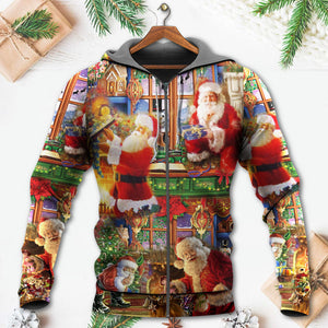 Santa Claus Christmas Merry Xmas - Hoodie