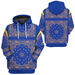 Royal Blue Bandana Snoop Hoodie For Men & Women