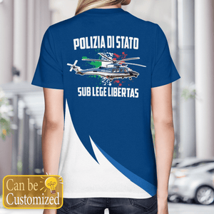 Personalized Veteran Polizia di Stato Agusta Westland AW-139 3D T-shirt