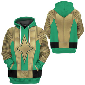 Green Samurai Rangers Ninja Storm Costume Cosplay Hoodie