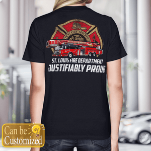 Personalized Veteran St. Louis Fire Department Hook & Ladder Truck T-Shirt