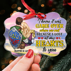 I Lost All My Heart For You - Gift For Couple, Husband Wife, Anniversary, Engagement, Wedding, Marriage Gift - Personalized Acrylic Ornament CL32 NH96