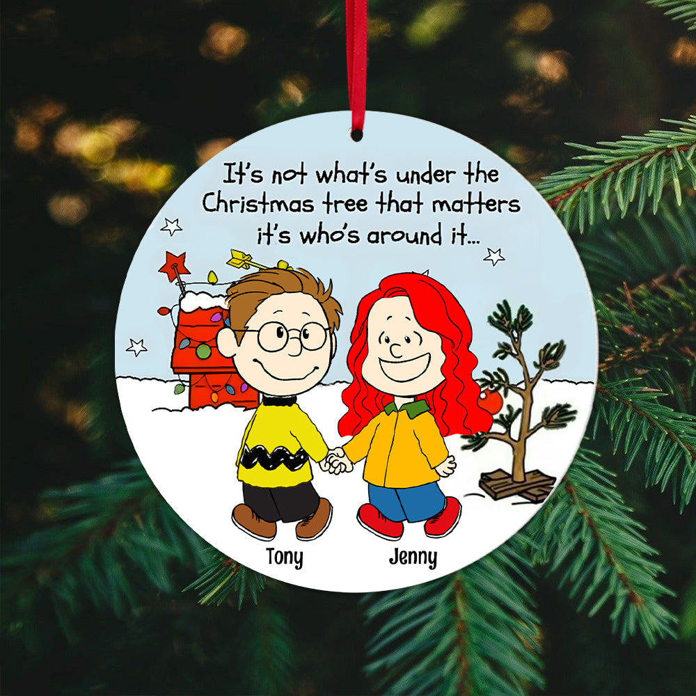 Peanuts It's Not What's Under The Christmas Tree - Gift For Couples - Personalized Acrylic Ornament CL43 NH96