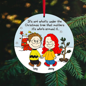 Peanuts It's Not What's Under The Christmas Tree - Gift For Couples - Personalized Acrylic Ornament CL43 NH96