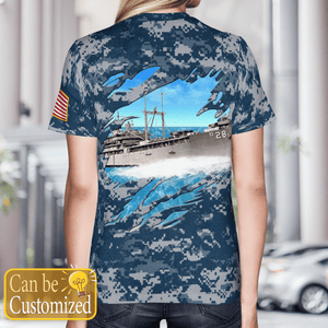 Personalized Veterans U.S.S. Grand Canyon (Ad-28) 3D T-Shirt