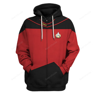 Star Trek Picard The Next Generation Red Costume Hoodie Sweatshirt Sweatpants