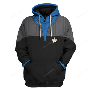 FamilyStore Star Trek Standard Uniform 2370s Science Division Hoodie Sweatshirt Sweatpants