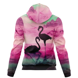 Flamingo Tie Dye Hoodie For Men And Women