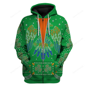 Celebrating the King: Elvis Presley Green - Costume Cosplay Hoodie Sweatshirt Sweatpants ELHS26