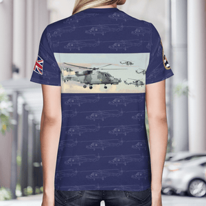 Veterans 815 Naval Air Squadron Wildcat 3D T-Shirt