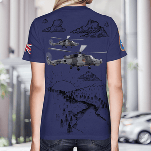 Veterans 825 Naval Air Squadron Agusta Westland Wildcat 3D T-Shirt